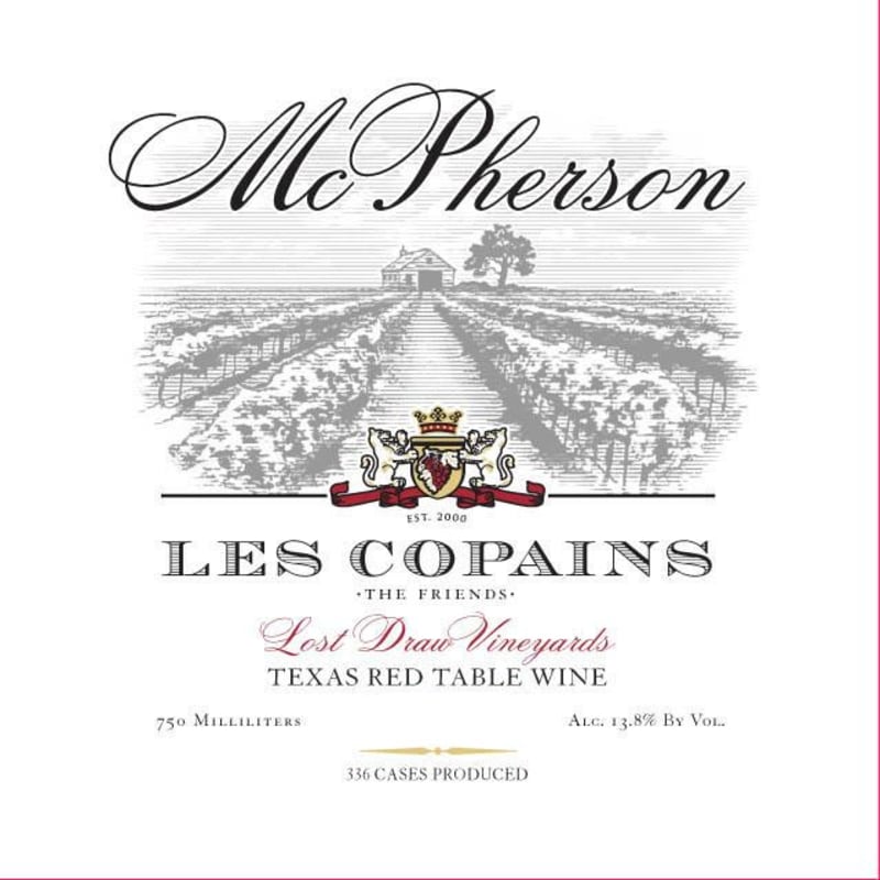 McPherson Les Copains Red 2014 Front Label