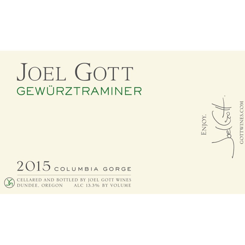 Joel Gott Gruner Veltliner 2015 Front Label