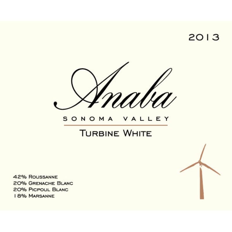 Anaba Turbine White 2013 Front Label