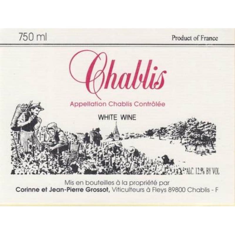 Grossot Chablis 2014 Front Label