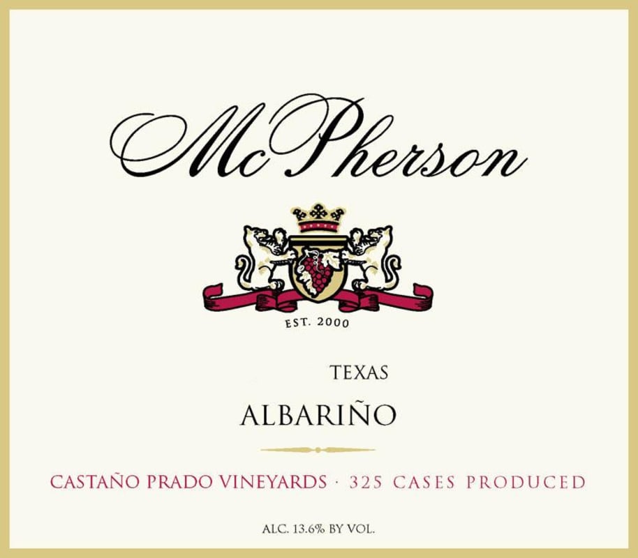 McPherson Albarino 2015 Front Label