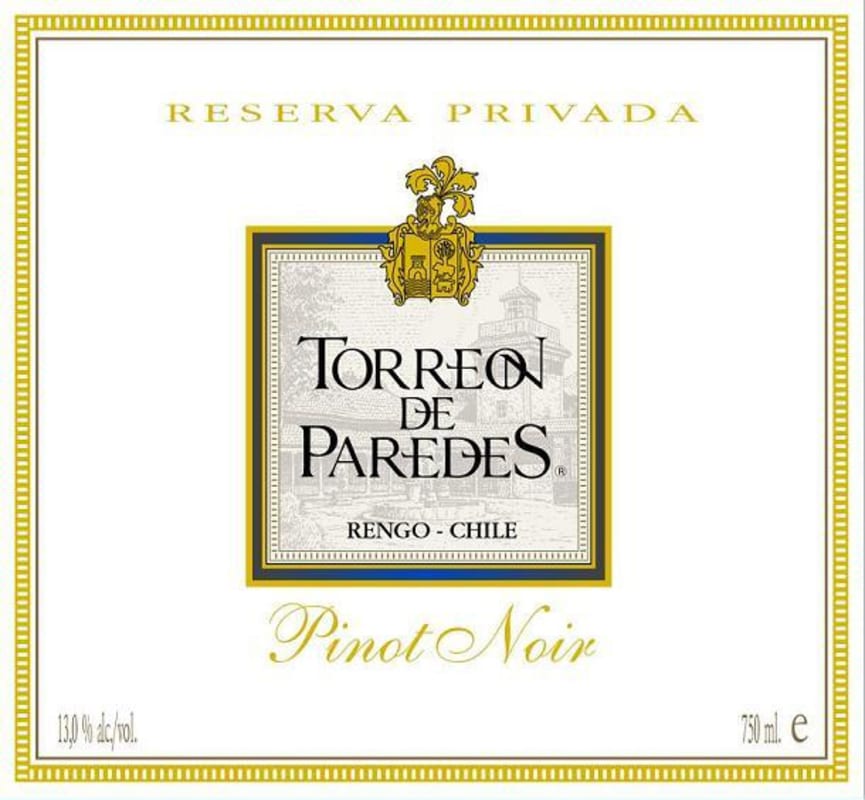 Torreon de Paredes Reserva Privada Pinot Noir 2012 Front Label