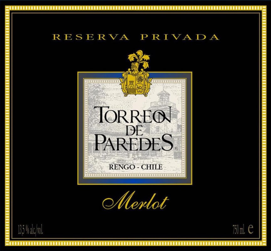 Torreon de Paredes Reserva Privada Merlot 2011 Front Label