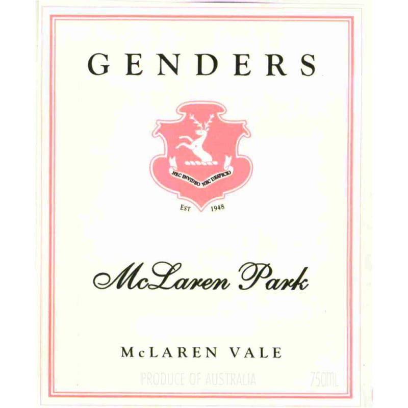 Genders McLaren Park Cabernet Sauvignon 1998 Front Label