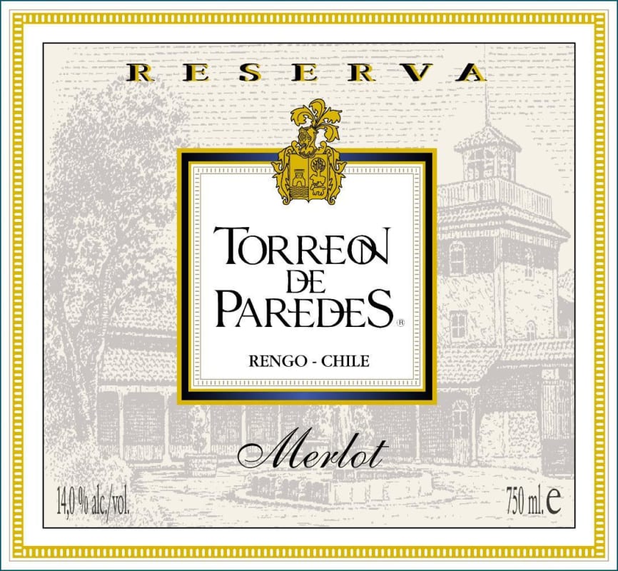 Torreon de Paredes Reserva Merlot 2012 Front Label