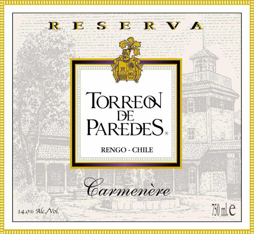 Torreon de Paredes Reserva Carmenere 2012 Front Label