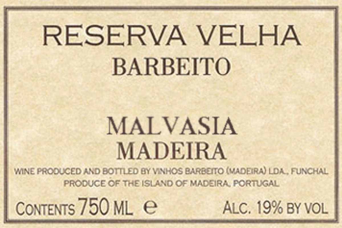 Barbeito Madeira Reserva Malvasia 1963 Front Label