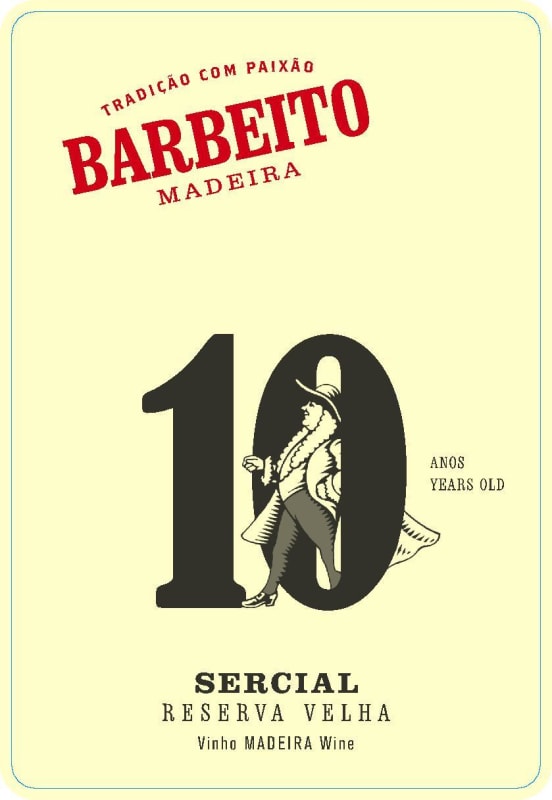 Barbeito 10 Year Old Reserve Sercial Front Label