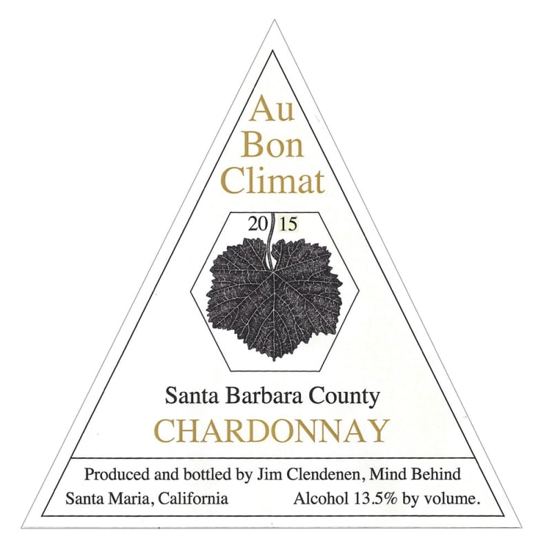Au Bon Climat Santa Barbara Chardonnay (375ML half-bottle) 2015 Front Label