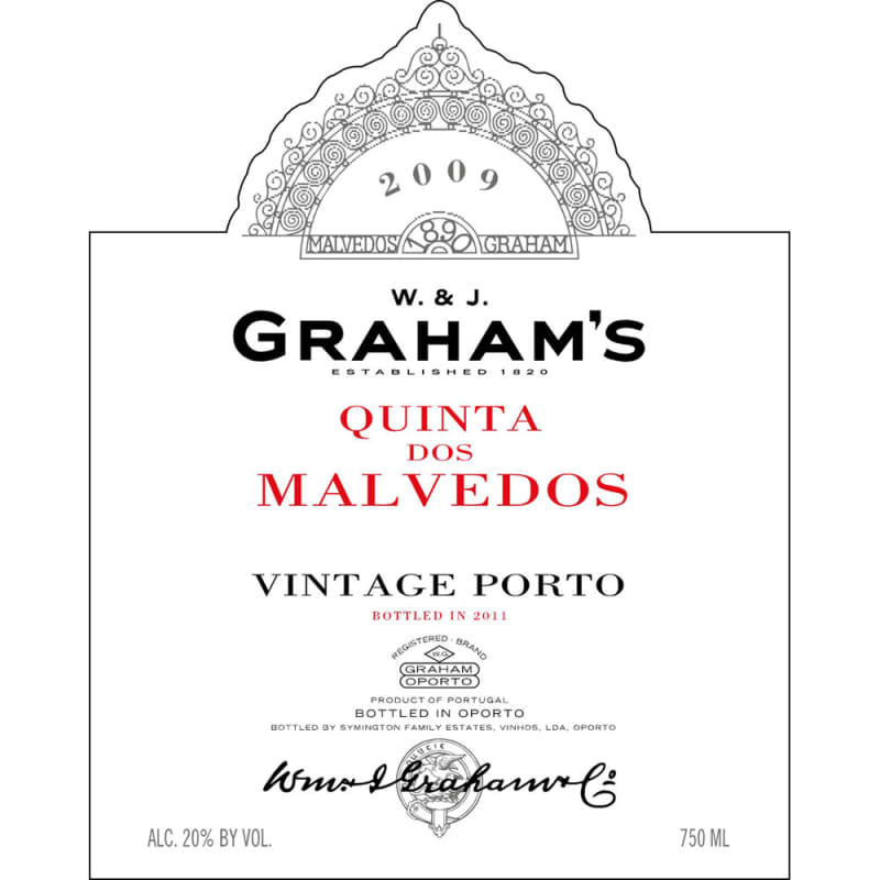 Graham's Quinta Dos Malvedos Vintage Port 2001 Front Label