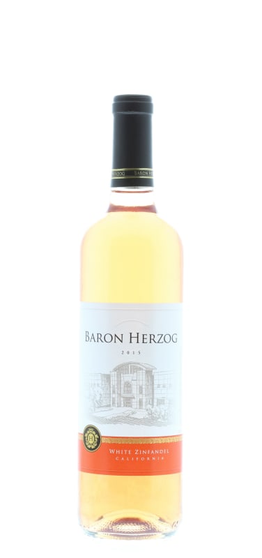 Baron Herzog White Zinfandel (OU Kosher) 2015 Front Bottle Shot