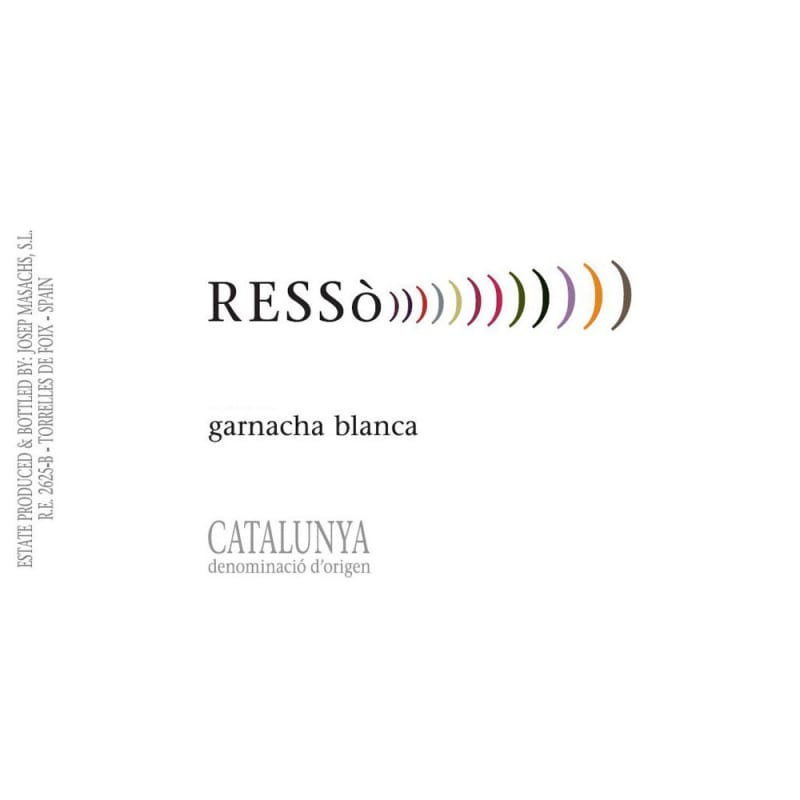 Resso Garnacha Blanca 2015 Front Label