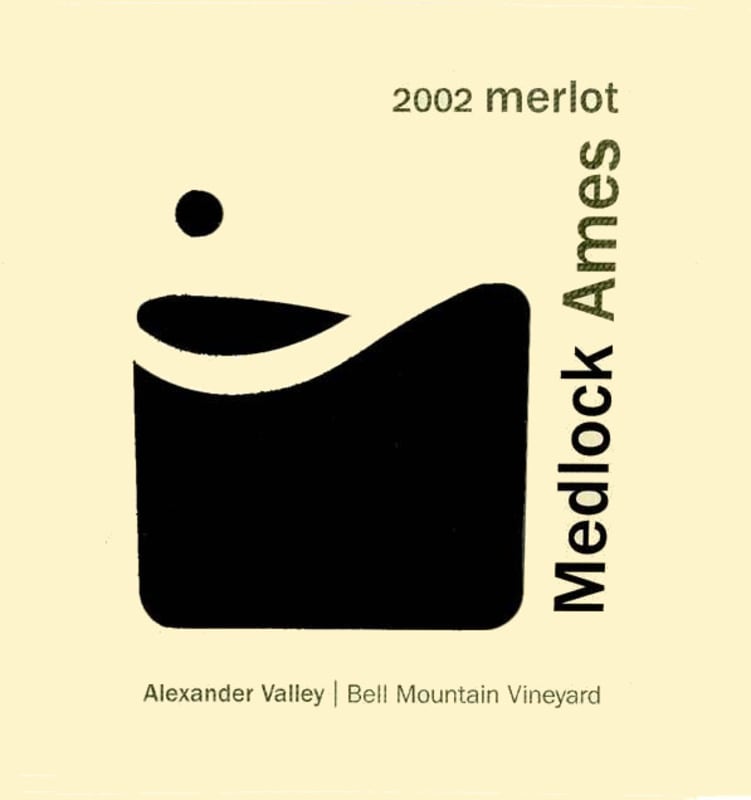 Medlock Ames Merlot 2002 Front Label