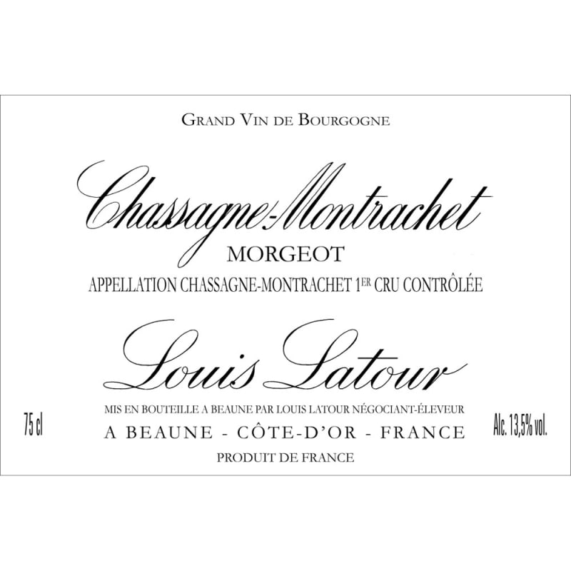 Louis Latour Chassagne-Montrachet Morgeot Premier Cru 2011 Front Label