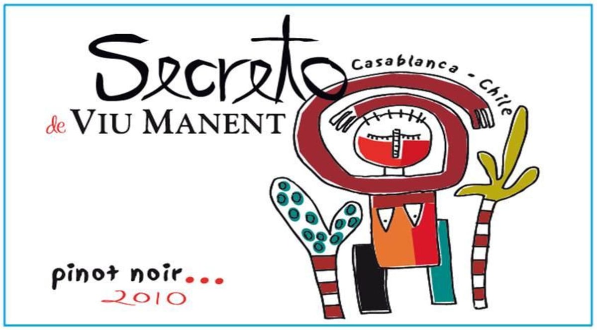 Viu Manent Secreto Pinot Noir 2010 Front Label