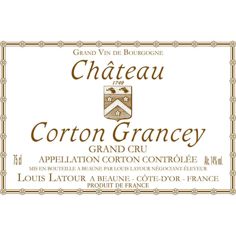 Louis Latour Chateau Corton Grancey Grand Cru 2011 Front Label