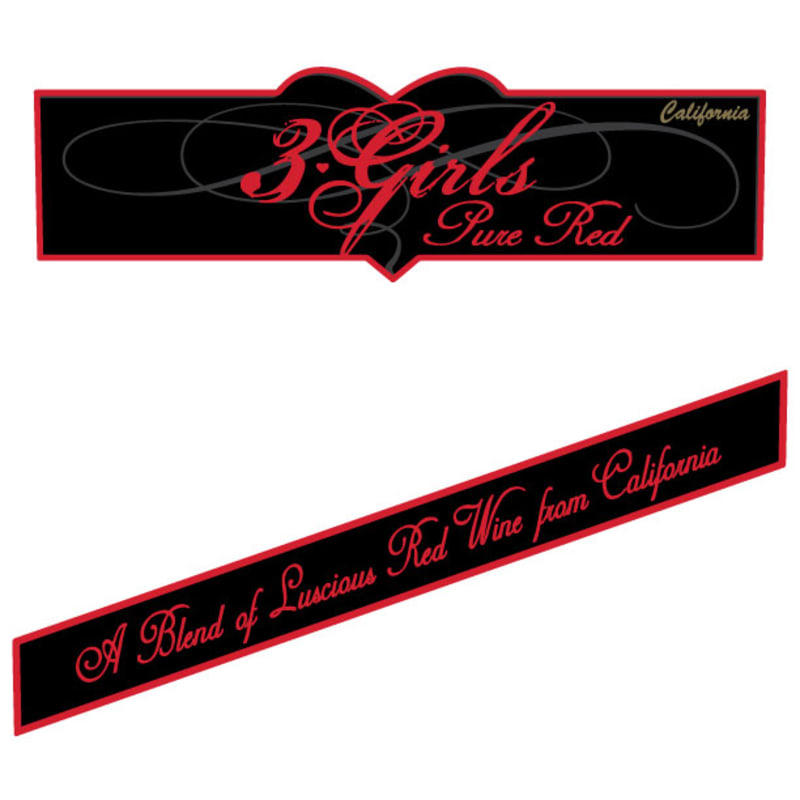 3 Girls Pure Red Blend 2014 Front Label