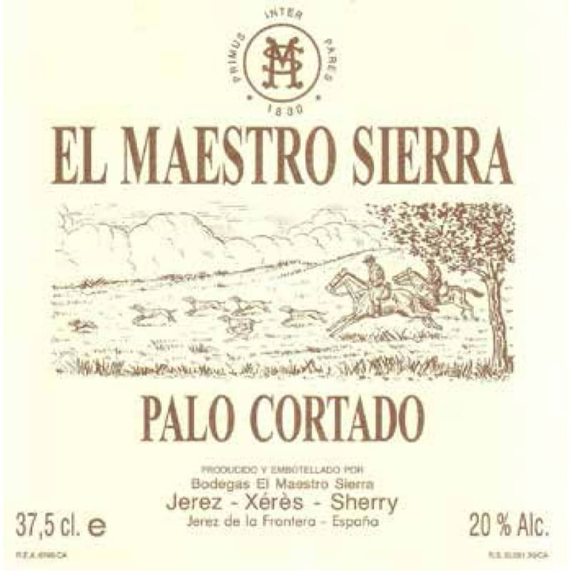 El Maestro Sierra Palo Cortado Sherry (375ML half-bottle) Front Label