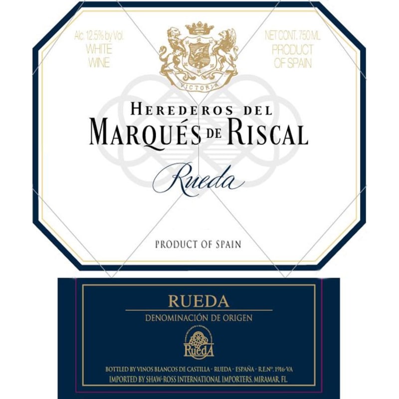 Marques de Riscal Rueda Verdejo 2013 Front Label