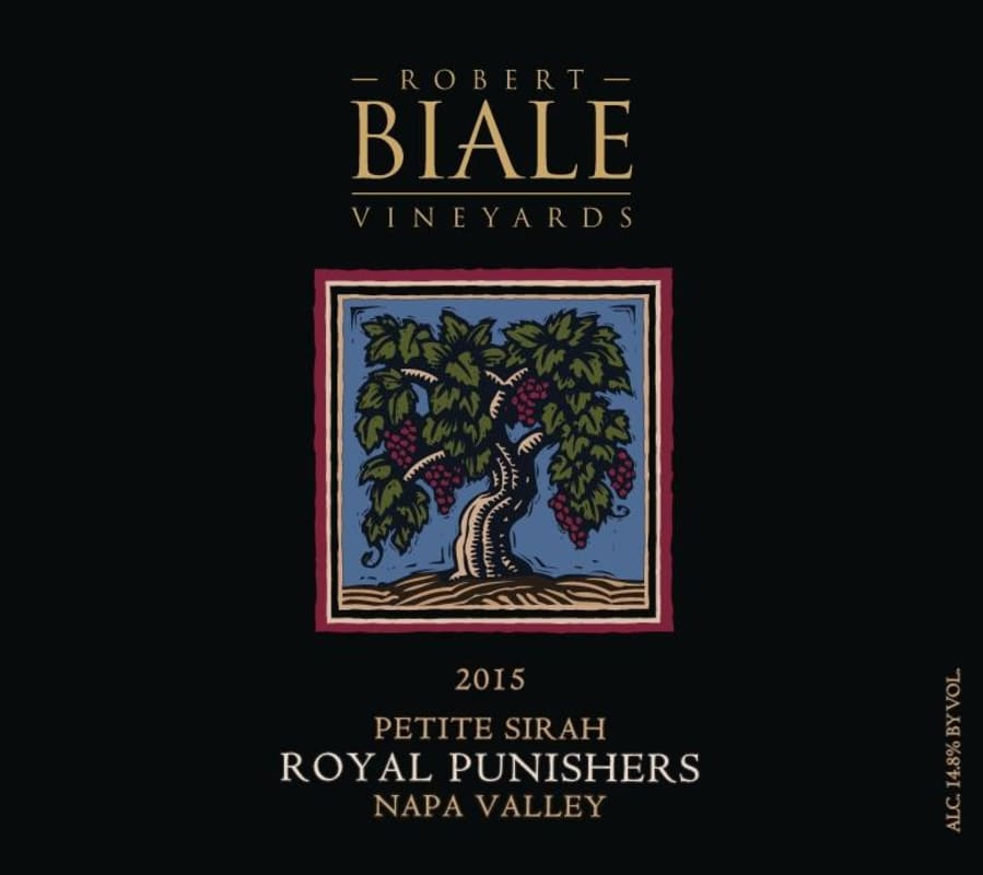Robert Biale Vineyards Royal Punishers Petite Sirah 2015 Front Label