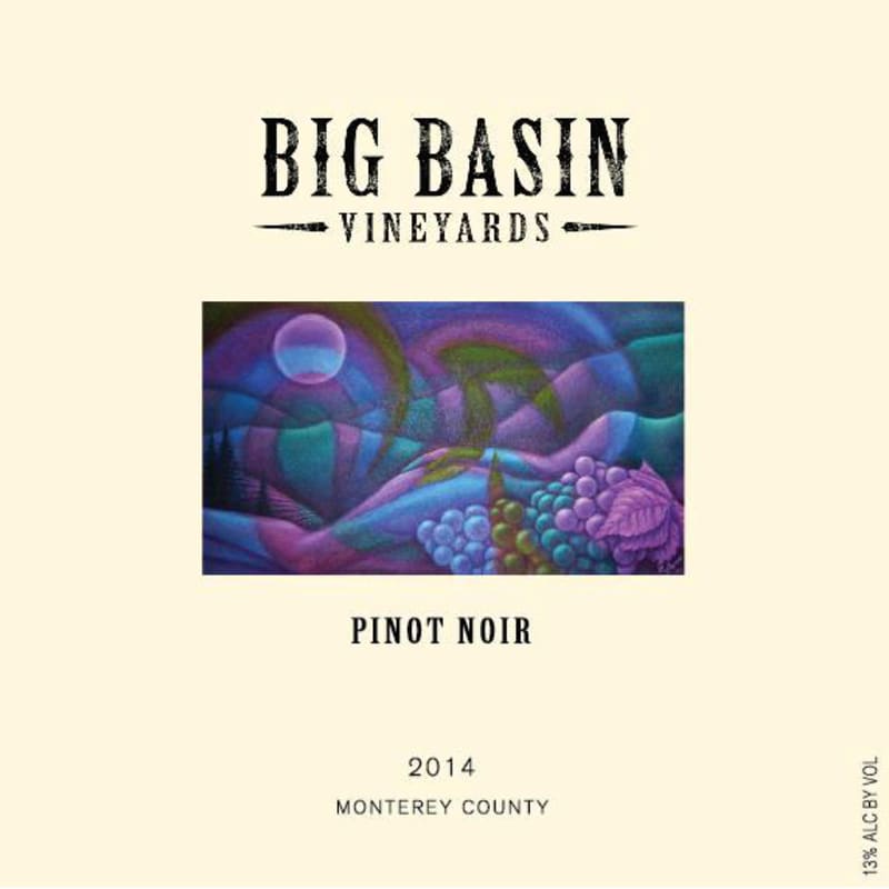 Big Basin Monterey Pinot Noir 2014 Front Label