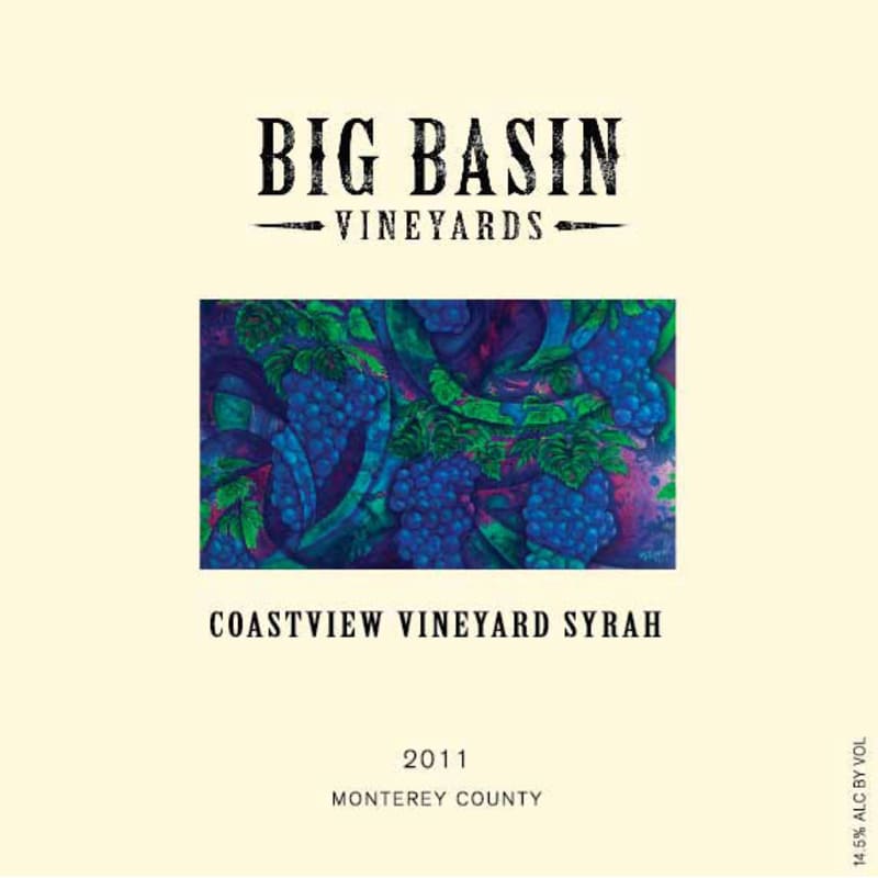 Big Basin Coastview Vineyard Syrah 2011 Front Label