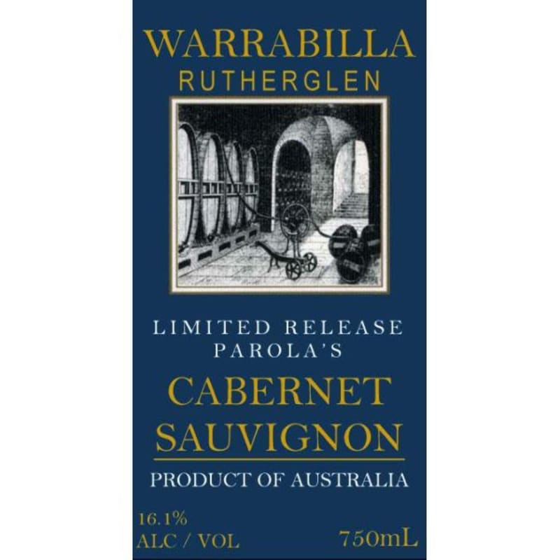 Warrabilla Limited Release Parola's Cabernet Sauvignon 2006 Front Label