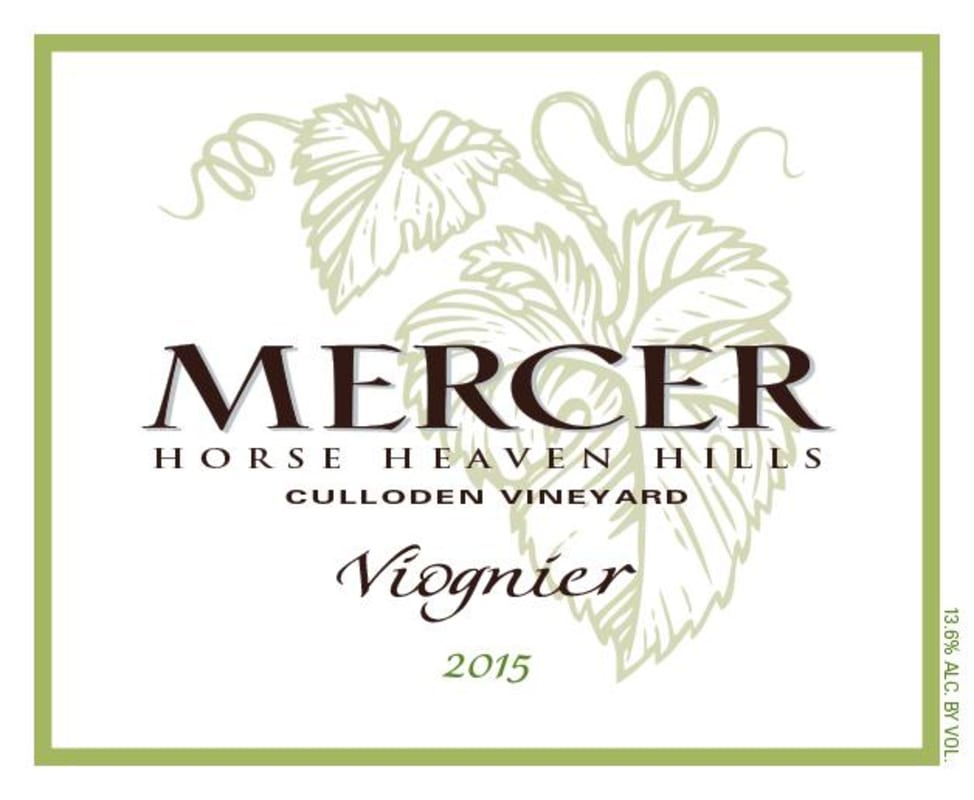 Mercer Estates Culloden Vineyard Viognier 2015 Front Label