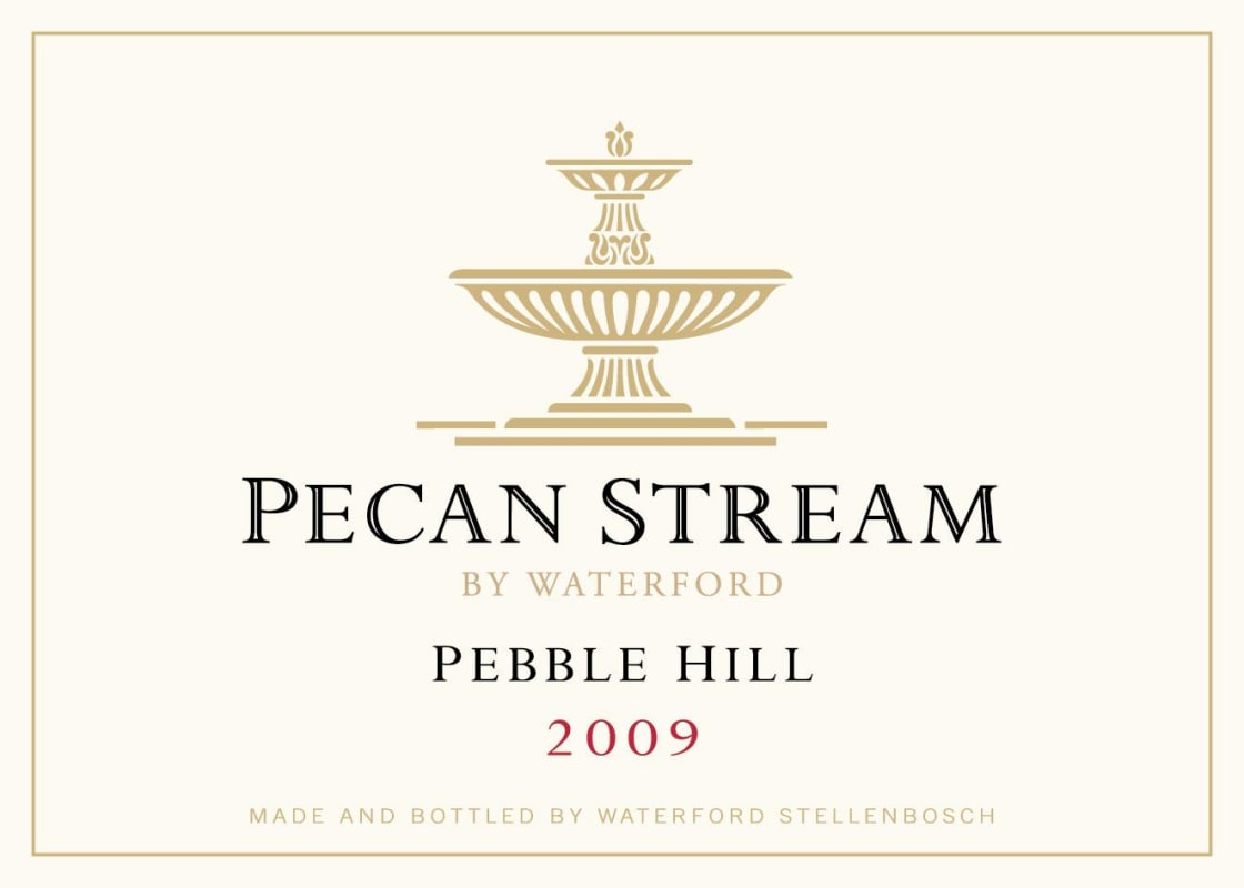 Waterford Pecan Stream Pebble Hill 2009 Front Label