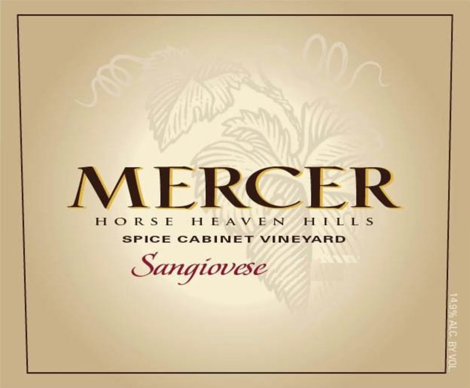 Mercer Estates Spice Cabinet Vineyard Sangiovese 2011 Front Label