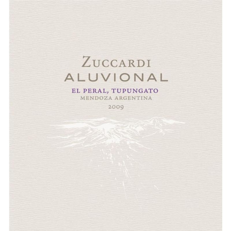 Zuccardi Aluvional El Peral Malbec 2009 Front Label