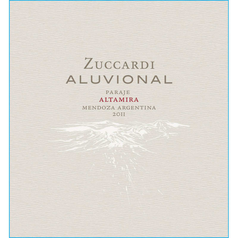 Zuccardi Aluvional Altamira Malbec 2011 Front Label