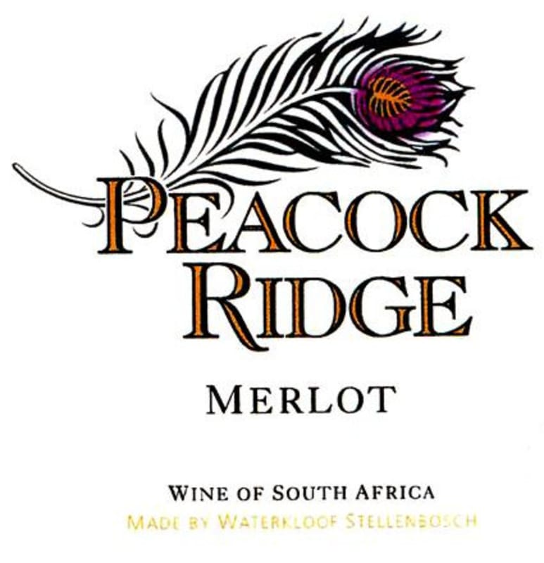 Waterkloof Peacock Ridge Merlot 2014 Front Label