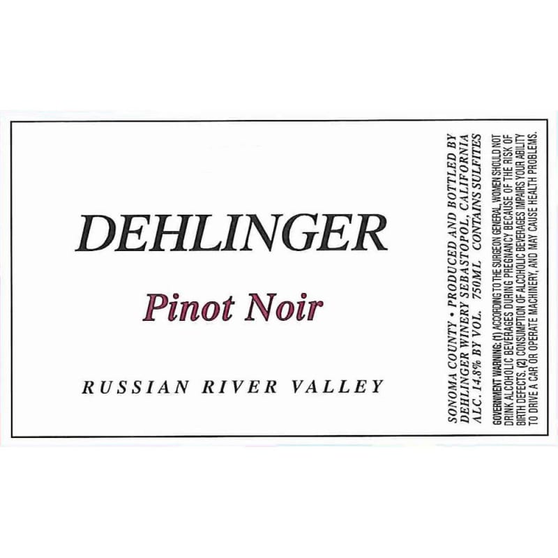 Dehlinger Russian River Valley Pinot Noir 2005 Front Label