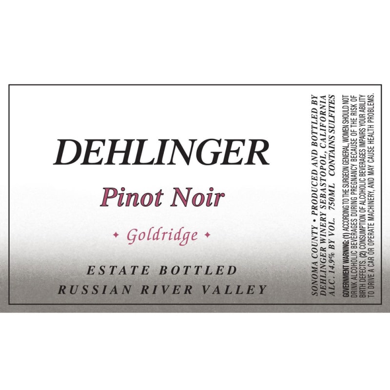Dehlinger Goldridge Pinot Noir 2007 Front Label