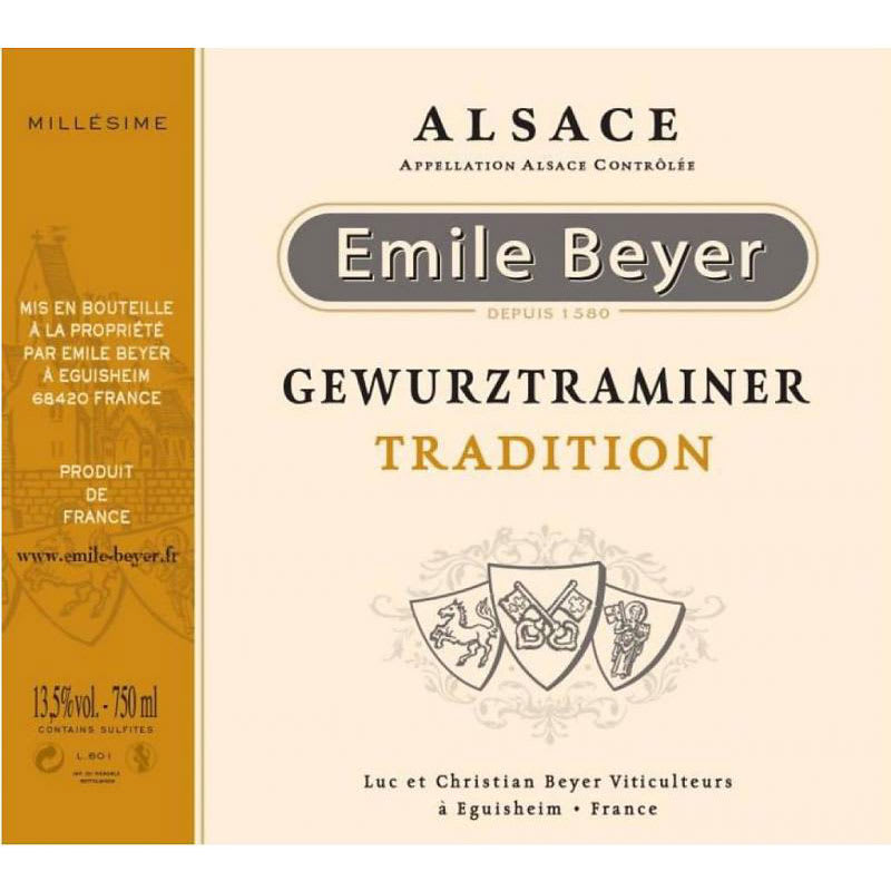 Domaine Emile Beyer Tradition Gewurztraminer 2015 Front Label