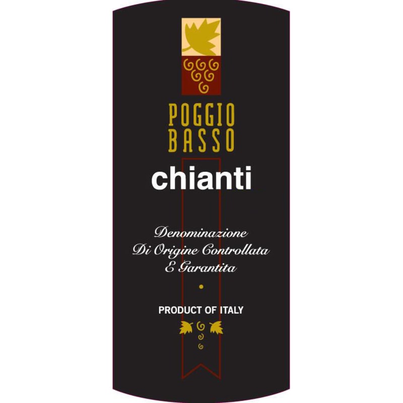 Poggio Basso Chianti 2015 Front Label