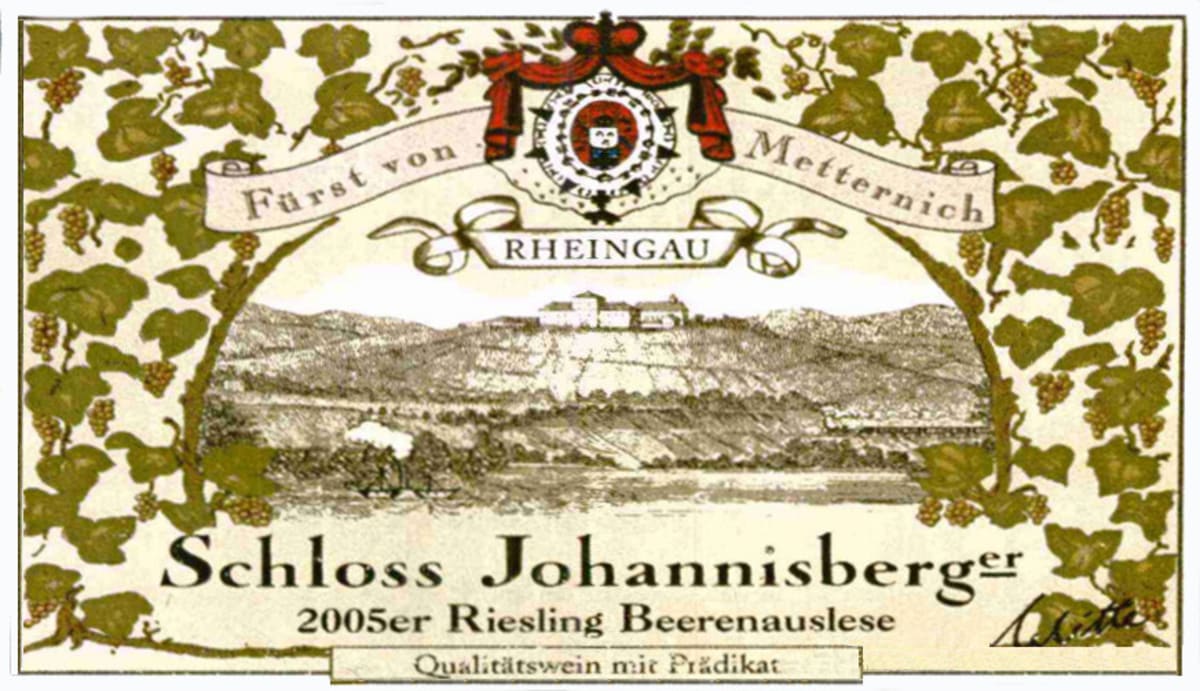 Schloss Johannisberg Riesling Beerenauslese 2005 Front Label