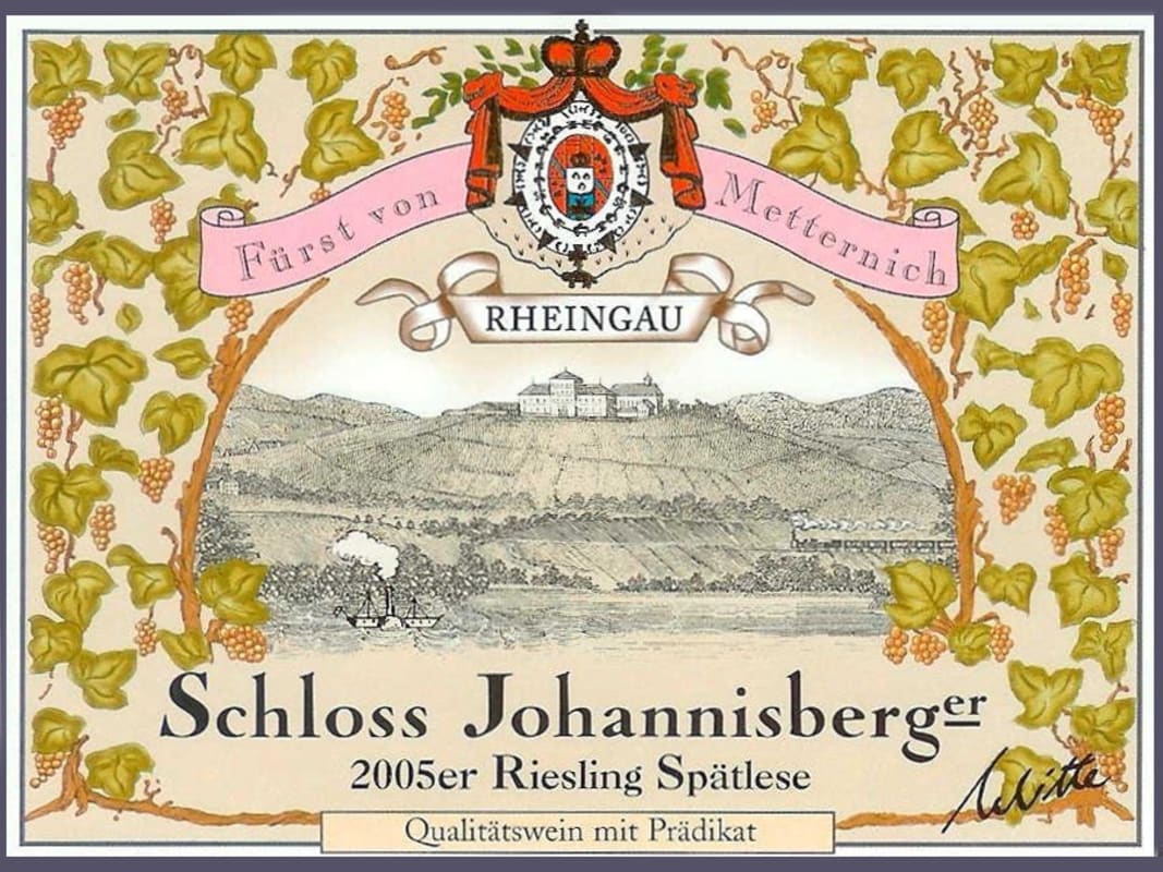Schloss Johannisberg Grunlack Riesling Spatlese 2005 Front Label
