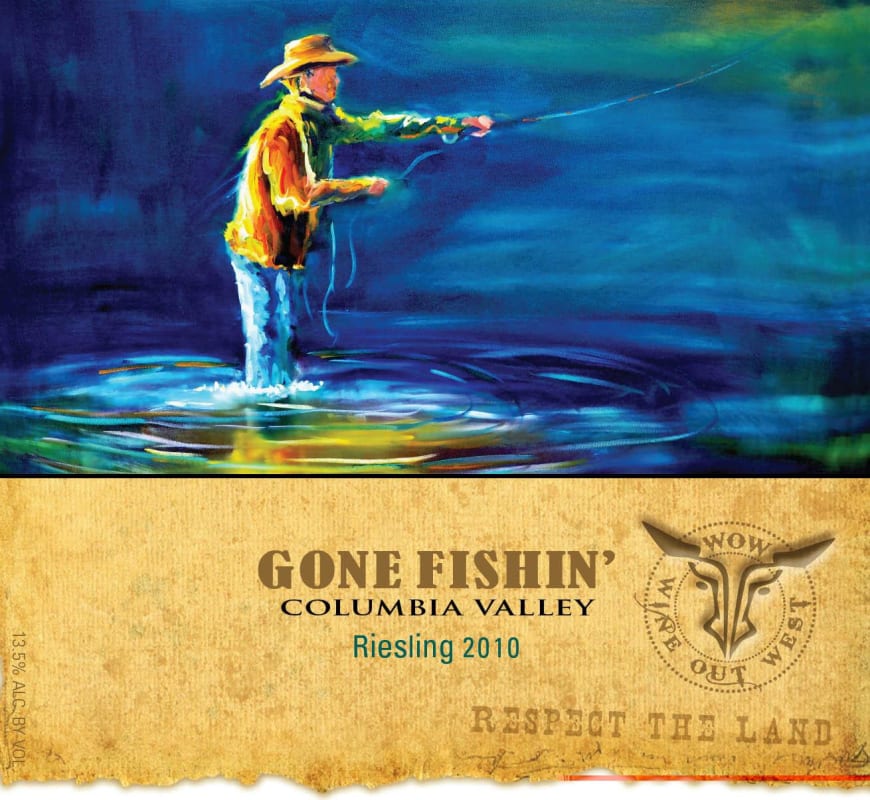 Mercer Estates Gone Fishin' Riesling 2010 Front Label