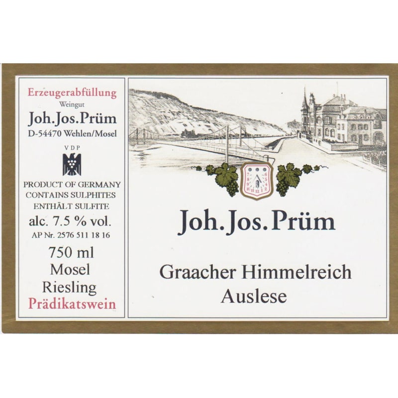 Joh. Jos. Prüm Graacher Himmelreich Riesling Auslese 2014 Front Label