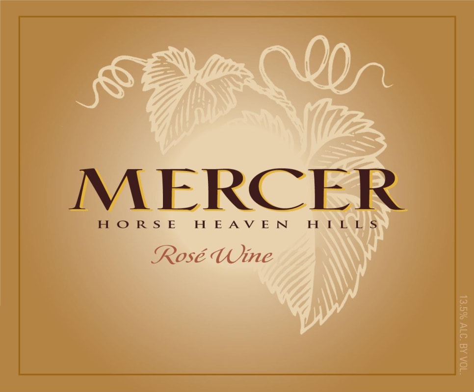 Mercer Estates Rose Wa Horse Heavens Hills 2014 Front Label