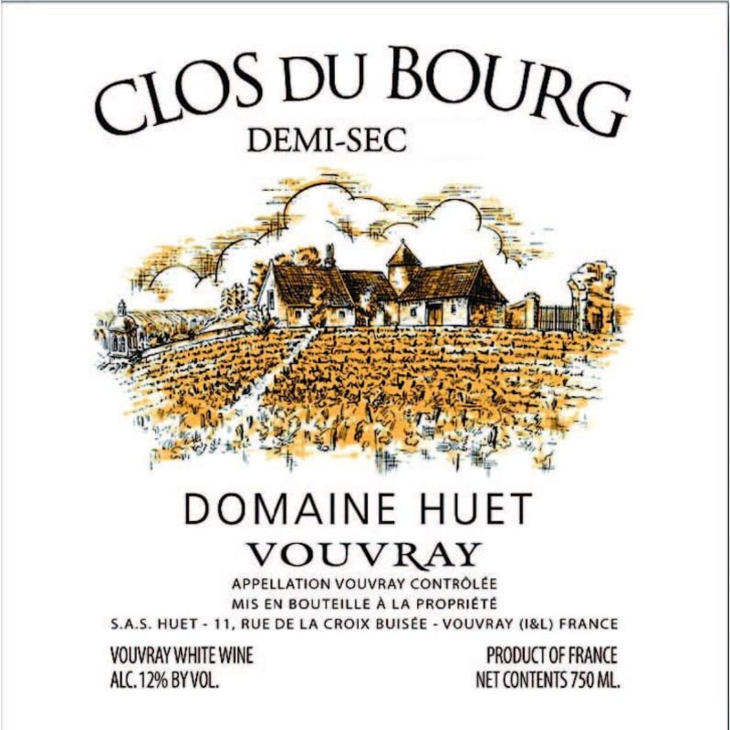 Domaine Huet Clos du Bourg Demi-Sec 2014 Front Label
