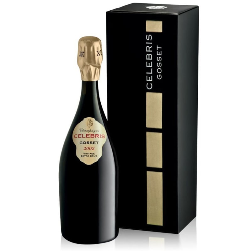 Gosset Celebris Extra Brut with Gift Box 2002 Front Label