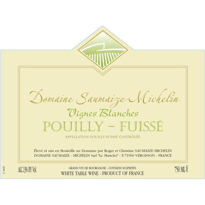 Domaine Saumaize-Michelin Pouilly-Fuisse Vignes Blanches 2014 Front Label