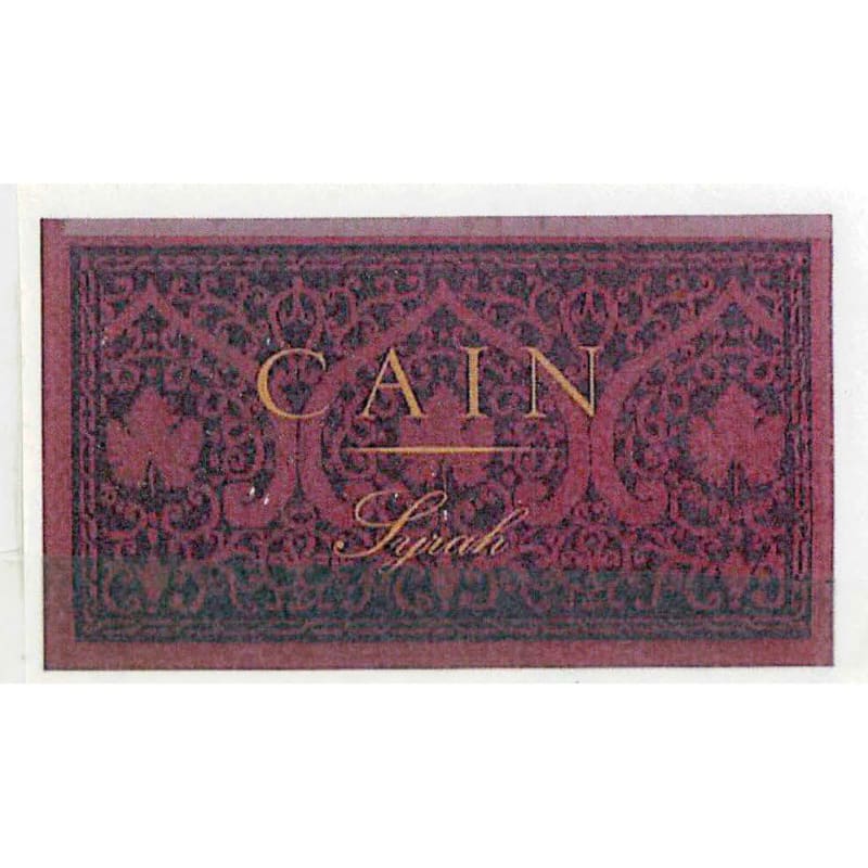 Cain Syrah (Torn Label) 2005 Front Label
