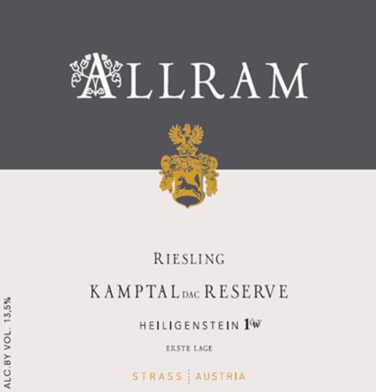 Allram Heiligenstein OTW Reserve Riesling 2012 Front Label
