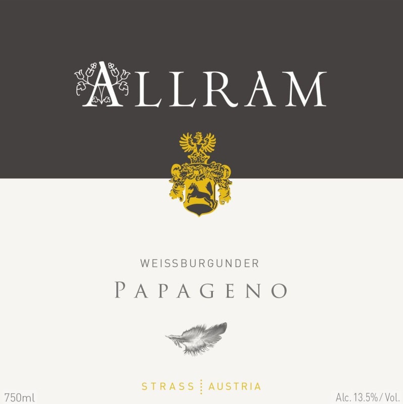 Allram Papageno Weissburgunder 2015 Front Label