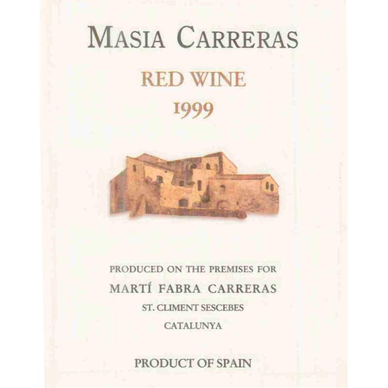 Marti Fabra Masia Carreras 1999 Front Label