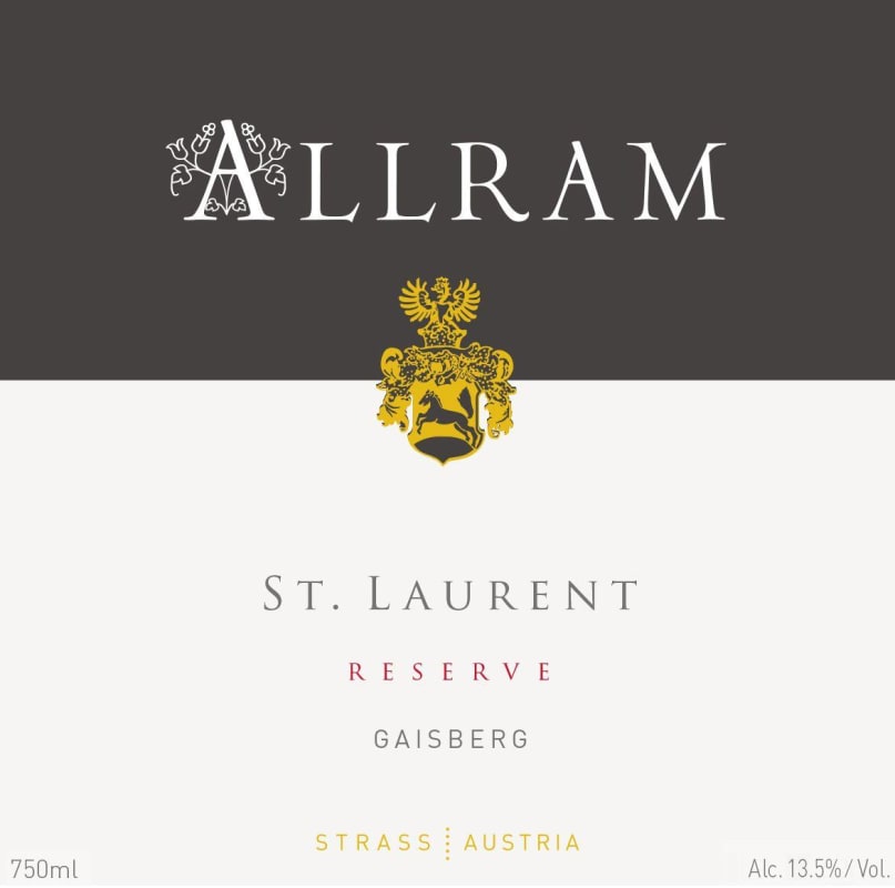 Allram Gaisberg St. Laurent Reserve 2013 Front Label